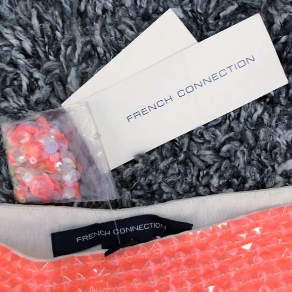 FRENCH CONNECTION SNOWWHITE SEQUIN SHORTS - Picture 6 of 8